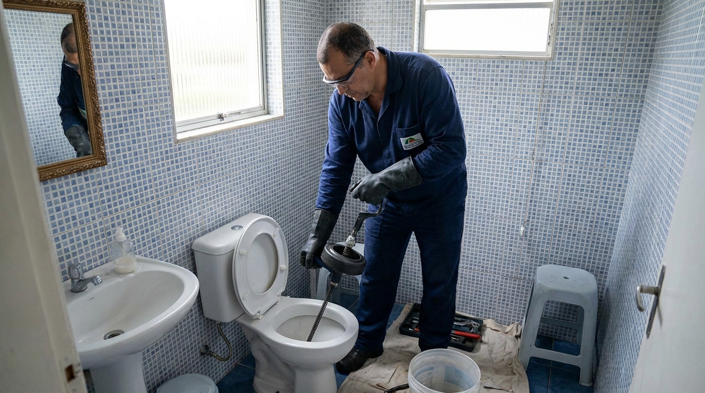 Desentupimento de vaso sanitário profissional em Ipatinga‑MG